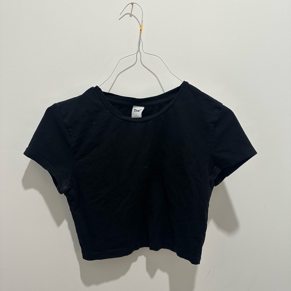 Black TNA Crop Top